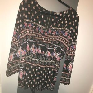 Paisley printed romper